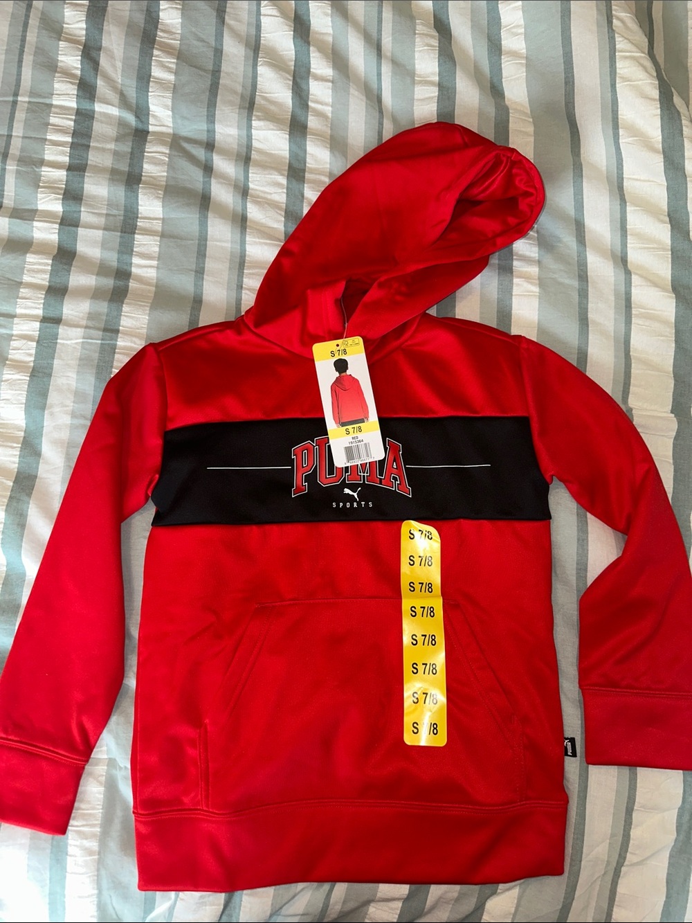 Puma Red Hooded Kids Sweatshirt, NWT, S